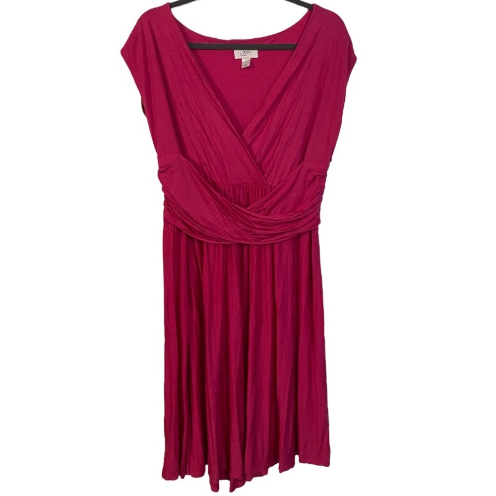 Ann Taylor LOFT Fuchsia Pink Dress Women’s Size Large